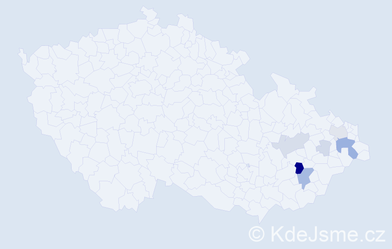 Příjmení: 'Drahotuská', počet výskytů 21 v celé ČR