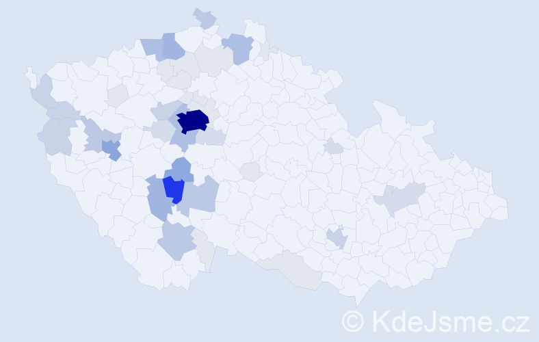 Příjmení: 'Mikota', počet výskytů 155 v celé ČR