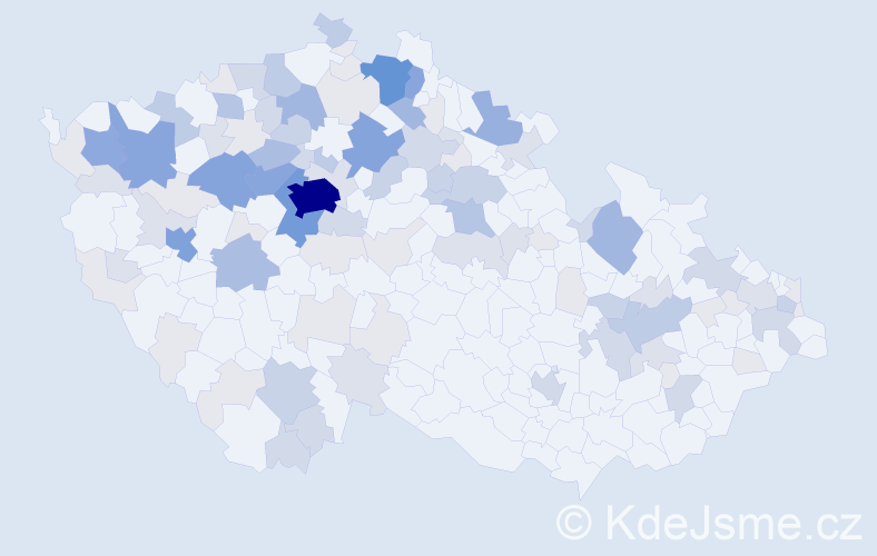 Příjmení: 'Millerová', počet výskytů 367 v celé ČR