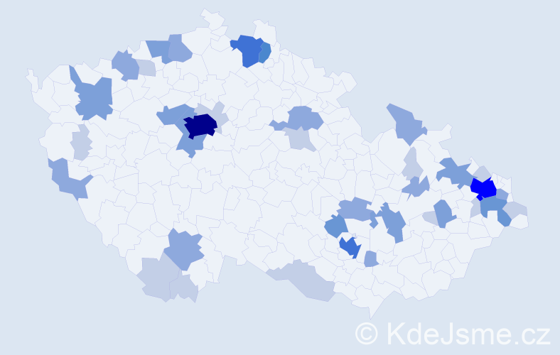 Příjmení: 'Čižmárová', počet výskytů 97 v celé ČR