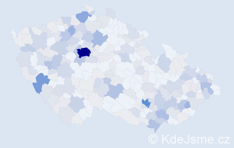 Příjmení: 'Kalivoda', počet výskytů 837 v celé ČR