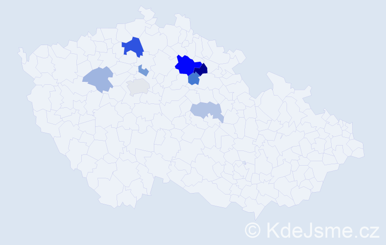 Příjmení: 'Patolán', počet výskytů 16 v celé ČR
