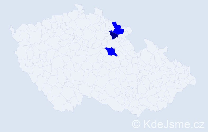 Příjmení: 'Vatuňa', počet výskytů 4 v celé ČR