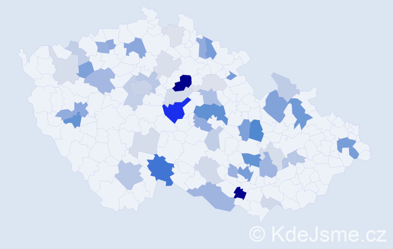 Příjmení: 'Fajmanová', počet výskytů 137 v celé ČR