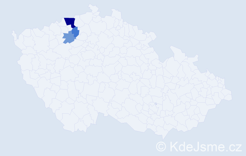 Příjmení: 'Vodrašková', počet výskytů 8 v celé ČR