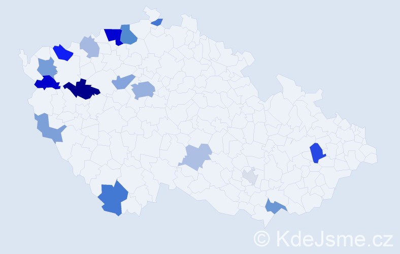 Příjmení: 'Mühlbauer', počet výskytů 43 v celé ČR