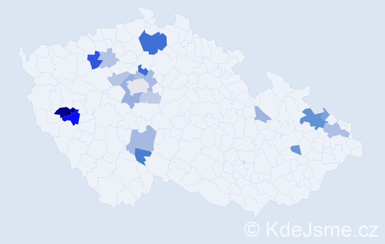 Příjmení: 'Rajt', počet výskytů 52 v celé ČR