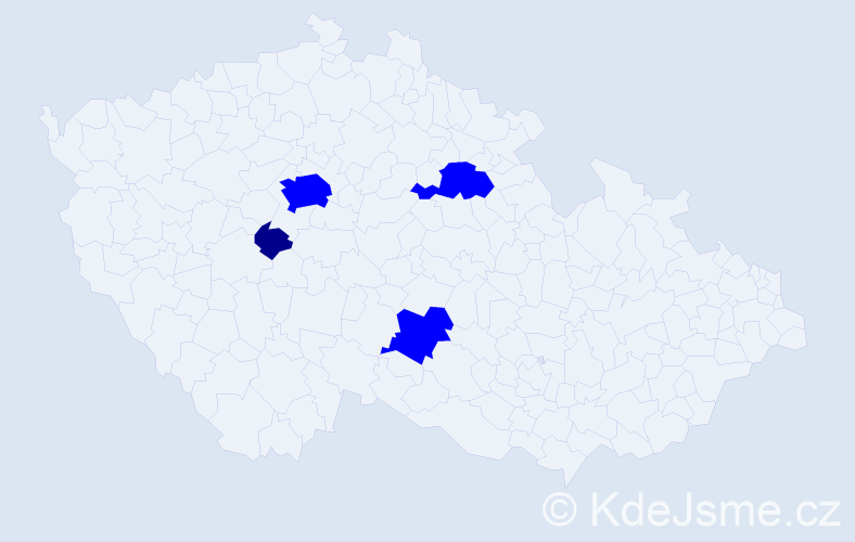 Příjmení: 'Svyd', počet výskytů 5 v celé ČR