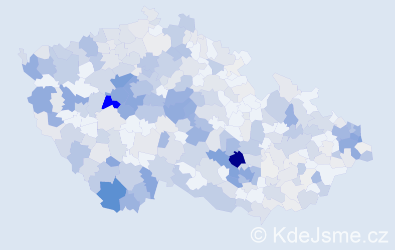 Příjmení: 'Sojka', počet výskytů 1561 v celé ČR