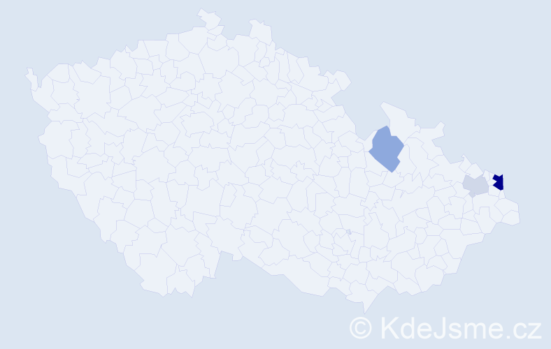 Příjmení: 'Drapková', počet výskytů 7 v celé ČR
