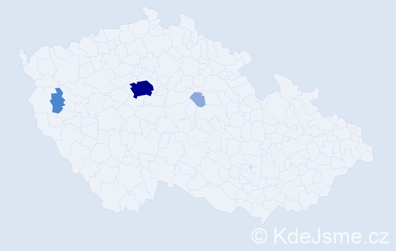 Příjmení: 'Tjunikov', počet výskytů 8 v celé ČR