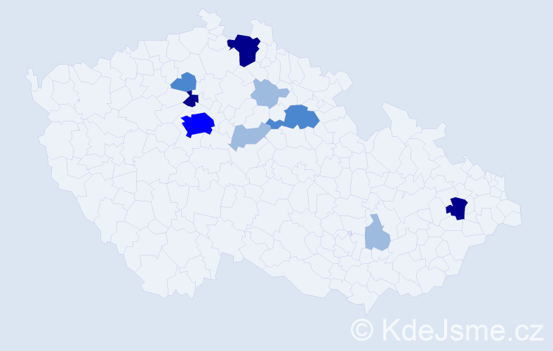 Příjmení: 'Samohrdová', počet výskytů 22 v celé ČR