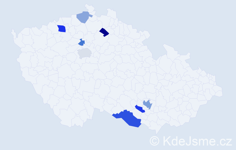 Příjmení: 'Belisová', počet výskytů 16 v celé ČR