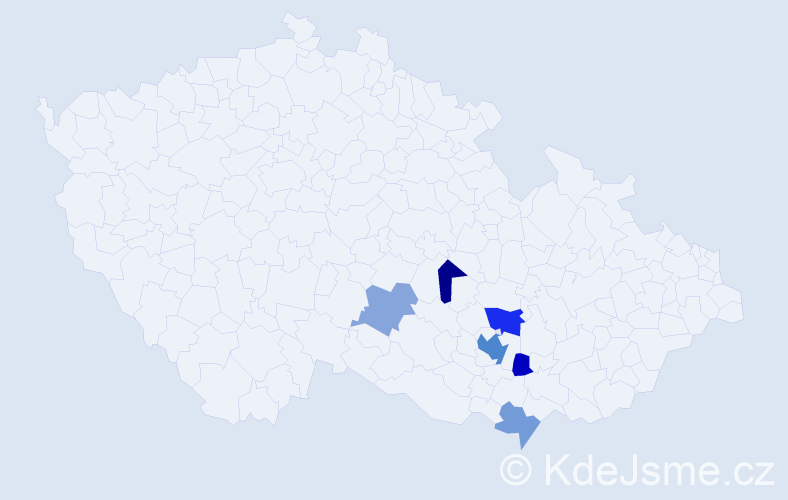 Příjmení: 'Quitta', počet výskytů 12 v celé ČR