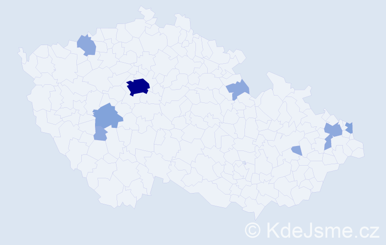 Příjmení: 'Ambruš', počet výskytů 18 v celé ČR