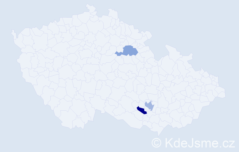 Příjmení: 'Tripodi', počet výskytů 7 v celé ČR