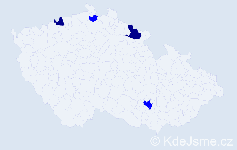 Příjmení: 'Krabáčová', počet výskytů 6 v celé ČR