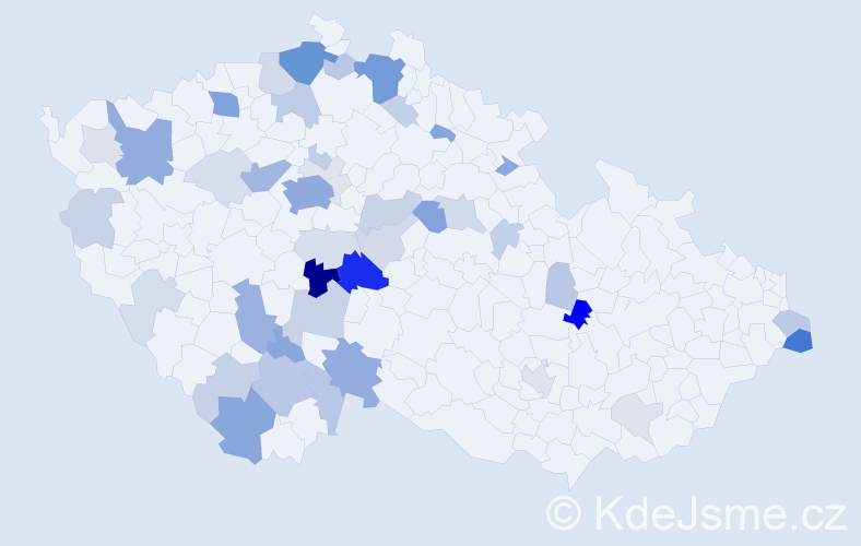 Příjmení: 'Kulišová', počet výskytů 145 v celé ČR