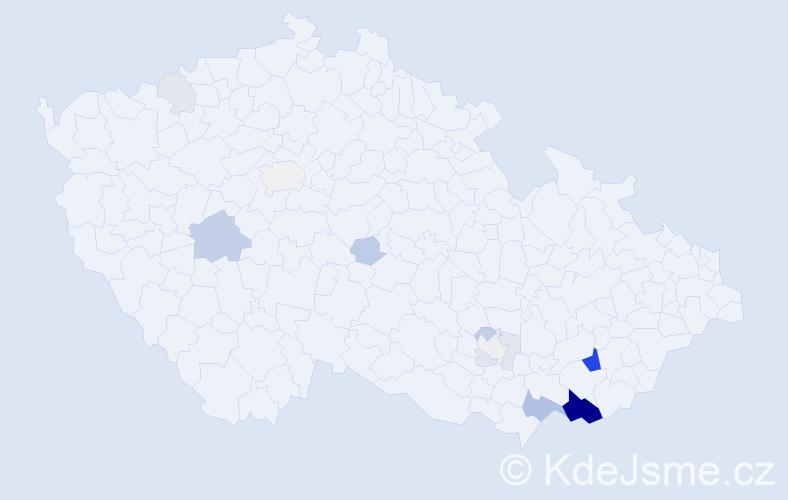 Příjmení: 'Čambala', počet výskytů 43 v celé ČR