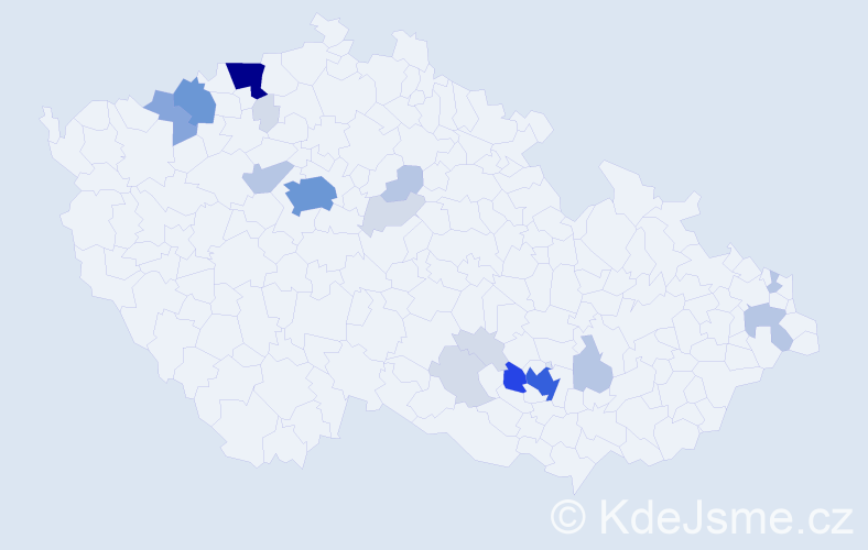 Příjmení: 'Limberg', počet výskytů 68 v celé ČR