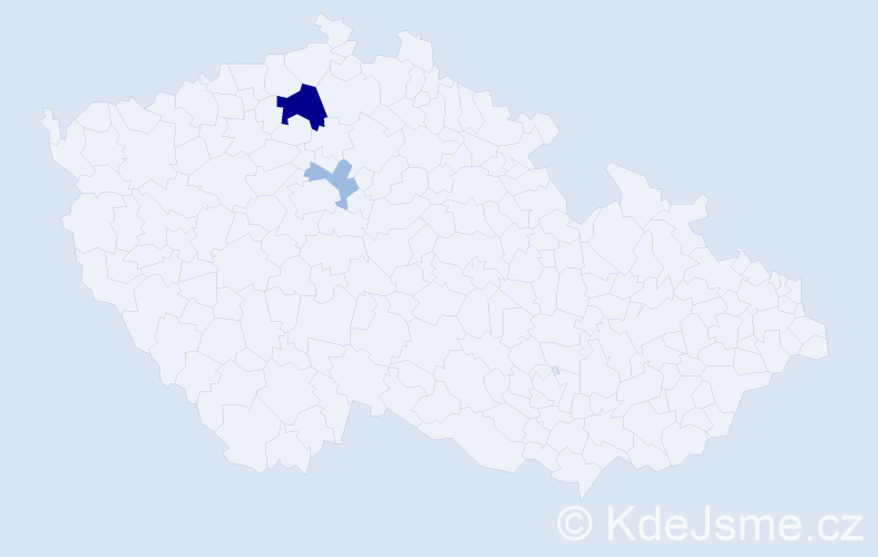 Příjmení: 'Lupejová', počet výskytů 5 v celé ČR