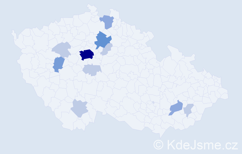 Příjmení: 'Krabsová', počet výskytů 26 v celé ČR
