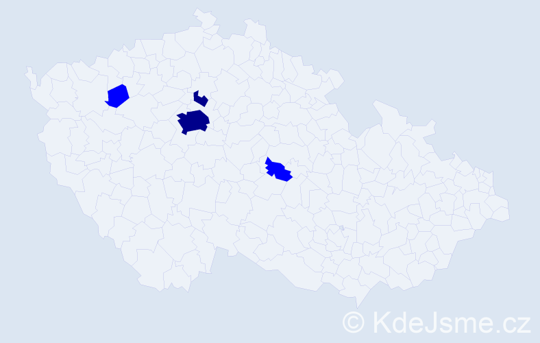 Příjmení: 'Mateková', počet výskytů 6 v celé ČR