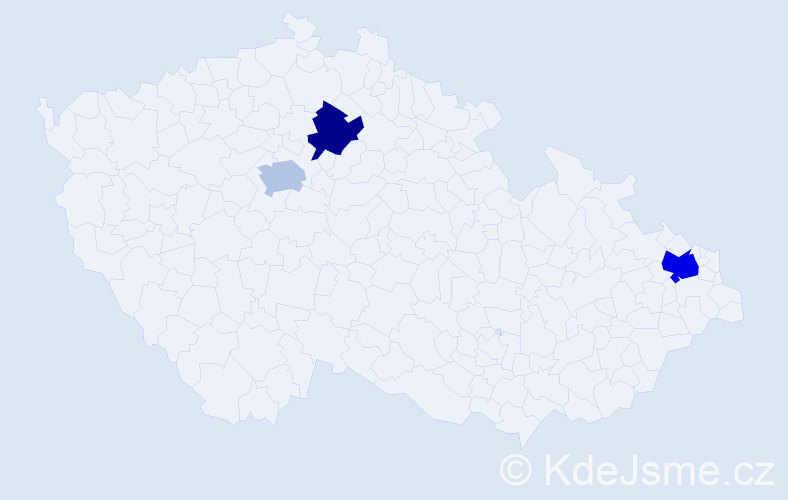 Příjmení: 'Vaseková', počet výskytů 4 v celé ČR