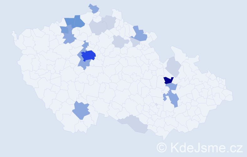 Příjmení: 'Rostová', počet výskytů 63 v celé ČR