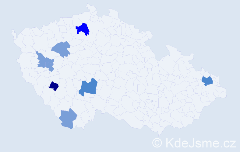 Příjmení: 'Halml', počet výskytů 26 v celé ČR