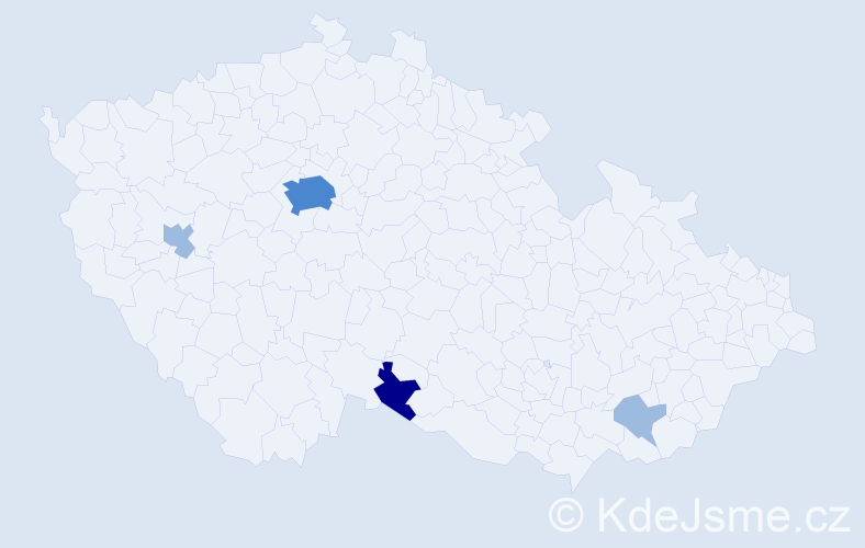 Příjmení: 'Sprinzlová', počet výskytů 8 v celé ČR