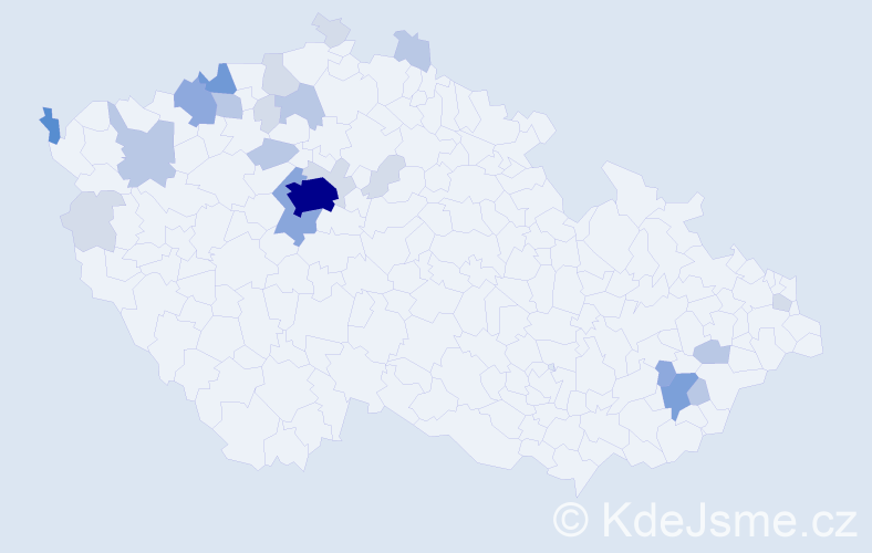 Příjmení: 'Balšán', počet výskytů 68 v celé ČR