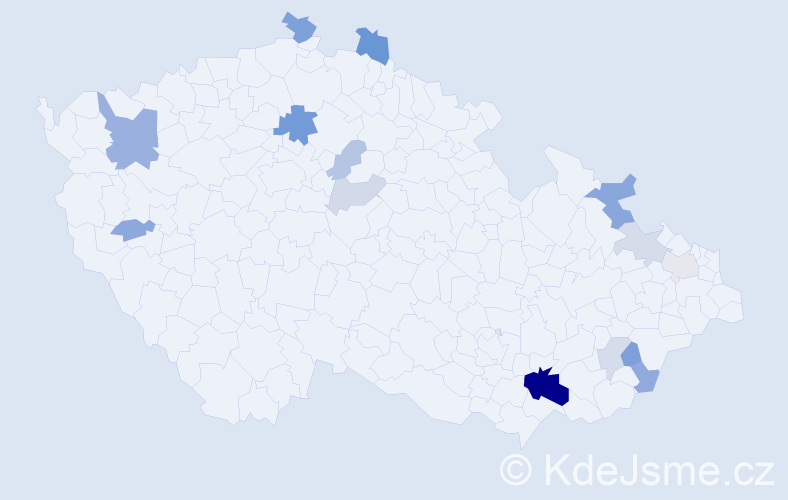 Příjmení: 'Fúsková', počet výskytů 32 v celé ČR