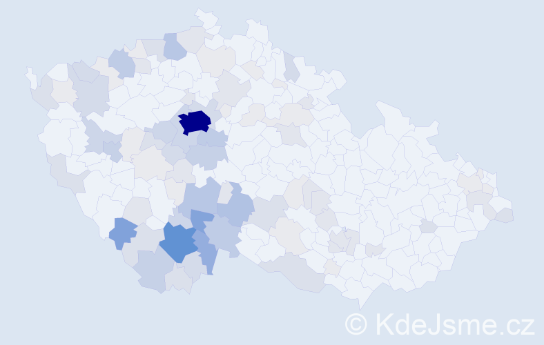 Příjmení: 'Kukačková', počet výskytů 334 v celé ČR