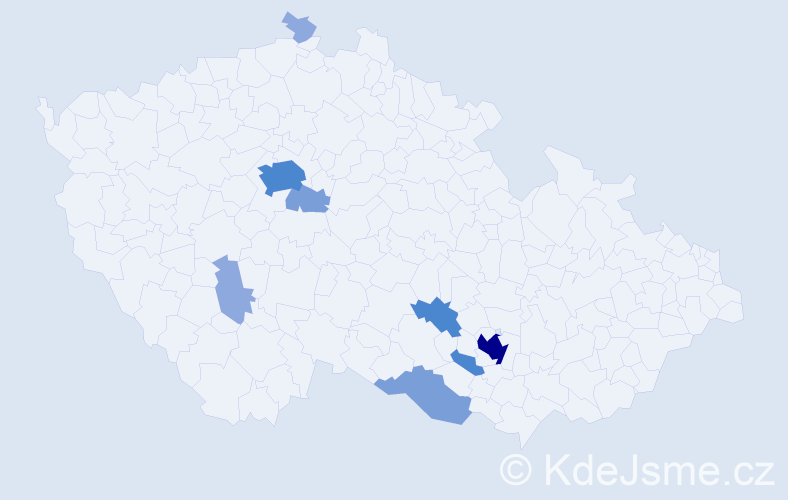 Příjmení: 'Zeisel', počet výskytů 22 v celé ČR