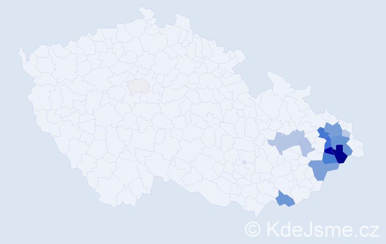 Příjmení: 'Knebel', počet výskytů 56 v celé ČR