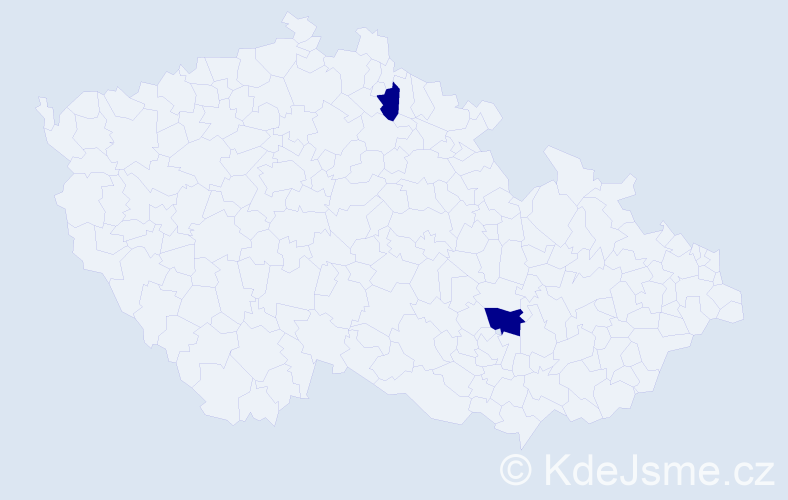 Příjmení: 'Lůdl', počet výskytů 4 v celé ČR