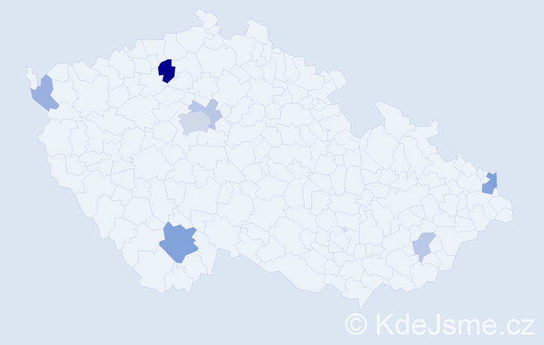 Příjmení: 'Reitz', počet výskytů 18 v celé ČR