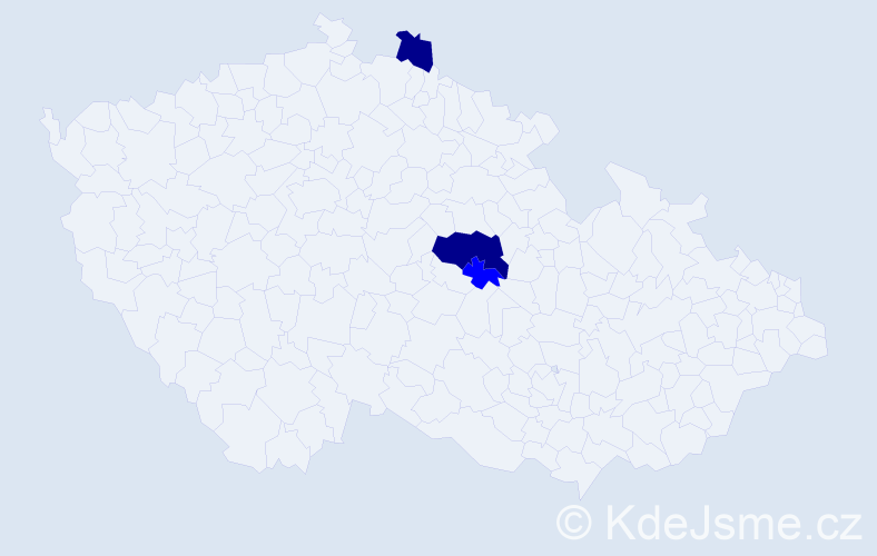 Příjmení: 'Wrkoslav', počet výskytů 5 v celé ČR