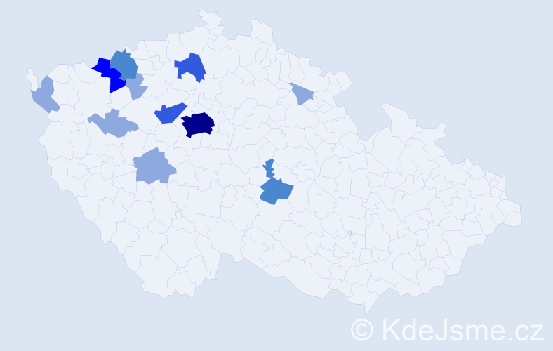 Příjmení: 'Bittermann', počet výskytů 24 v celé ČR