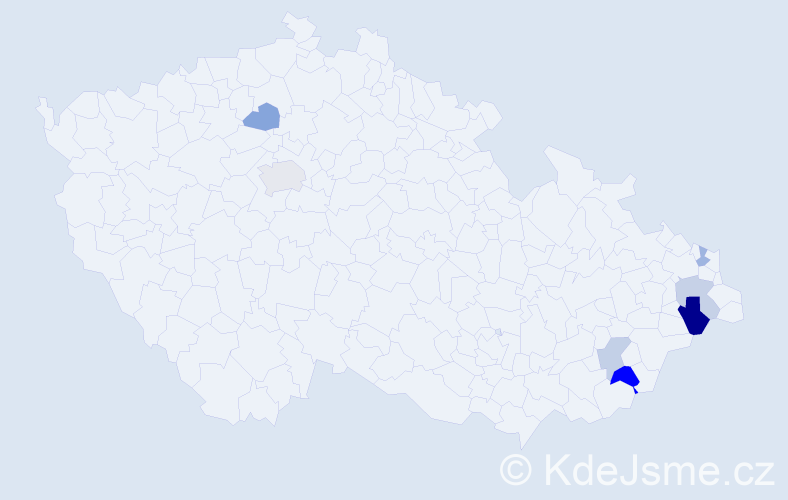 Příjmení: 'Katauer', počet výskytů 11 v celé ČR
