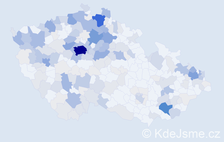 Příjmení: 'Kupec', počet výskytů 823 v celé ČR