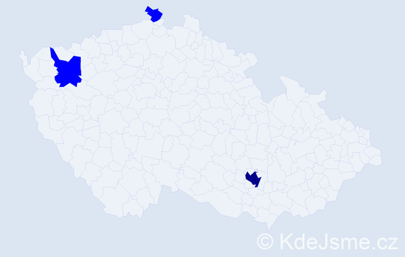 Příjmení: 'Israel', počet výskytů 4 v celé ČR