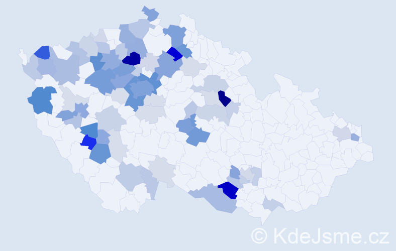 Příjmení: 'Štrosová', počet výskytů 286 v celé ČR