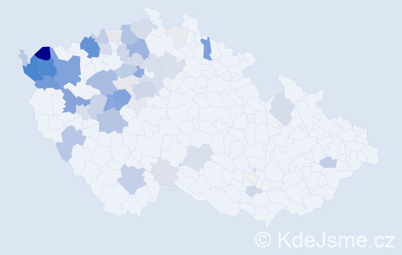 Příjmení: 'Klierová', počet výskytů 172 v celé ČR