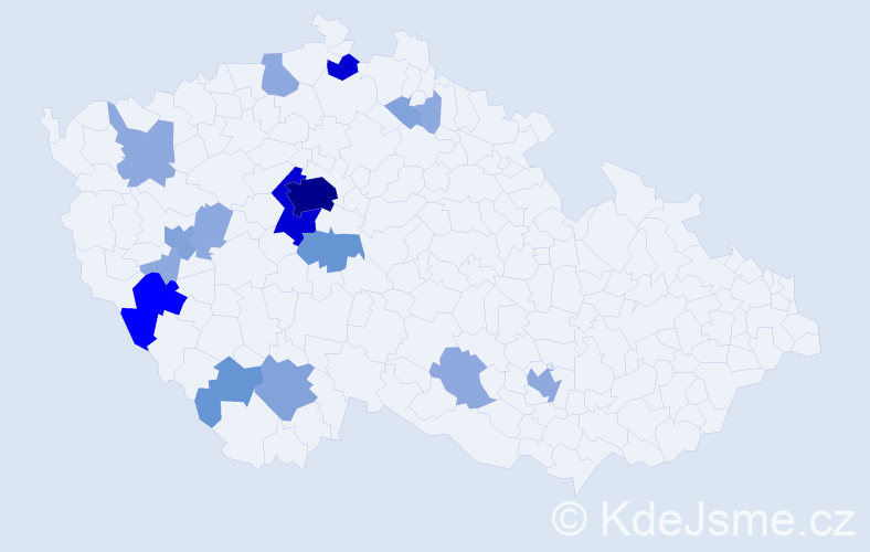 Příjmení: 'Blumentritt', počet výskytů 47 v celé ČR