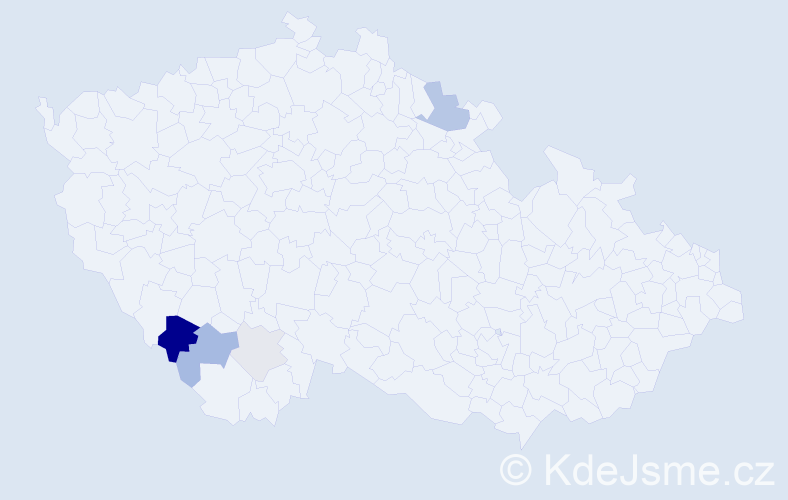 Příjmení: 'Gabauerová', počet výskytů 13 v celé ČR