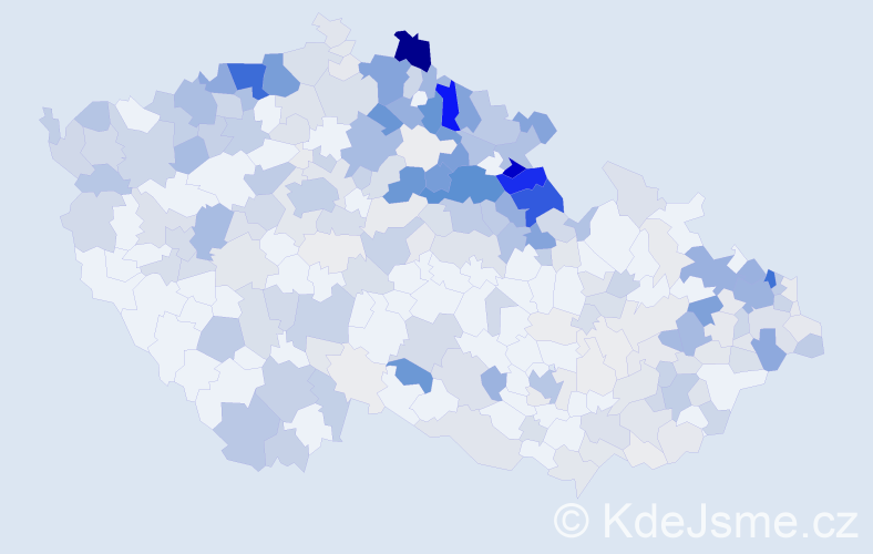 Příjmení: 'Tomášová', počet výskytů 1369 v celé ČR