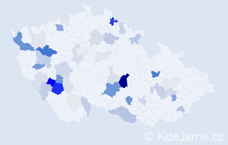 Příjmení: 'Pivničková', počet výskytů 140 v celé ČR