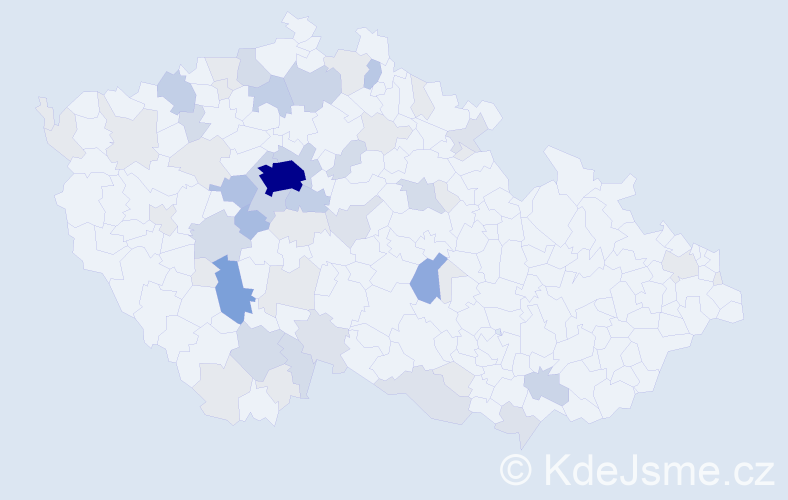Příjmení: 'Počtová', počet výskytů 183 v celé ČR